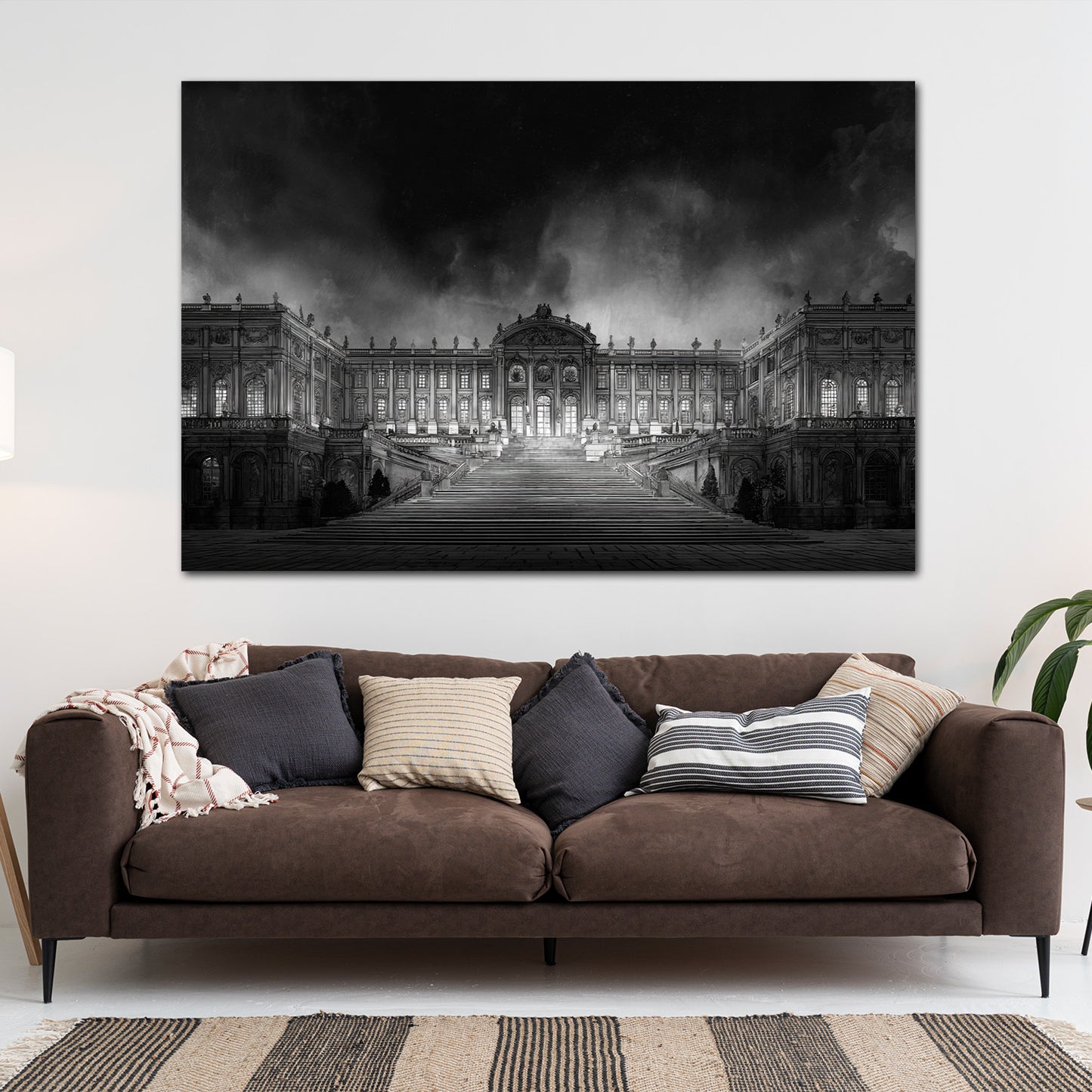 Barocktreppe Sanssouci Potsdam Nachtansicht Wandbild