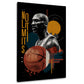 Basketball Legende mit Entschlossenheit und Erfolg Wandbild