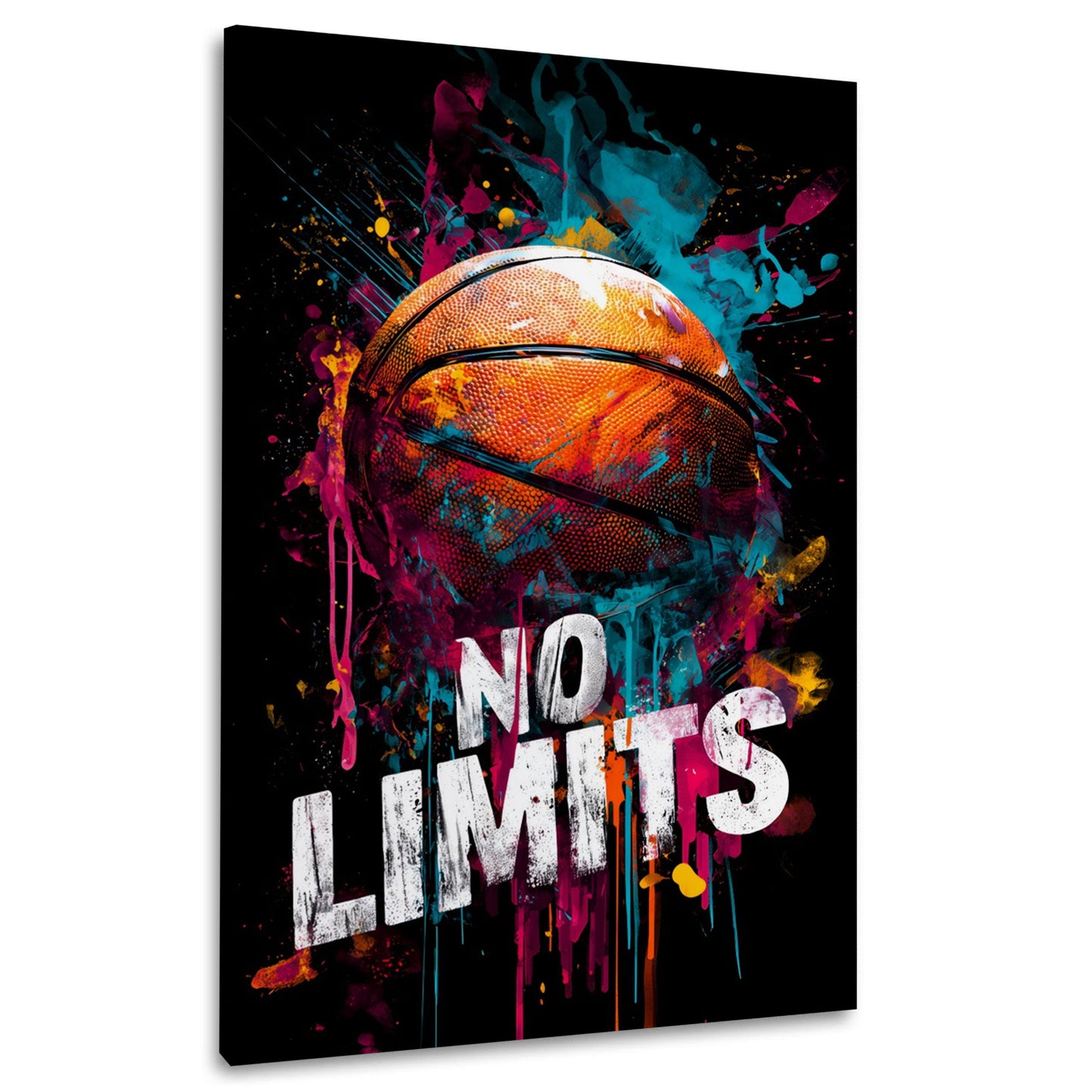 Basketball Pop Art No Limits Motivation Wandbild