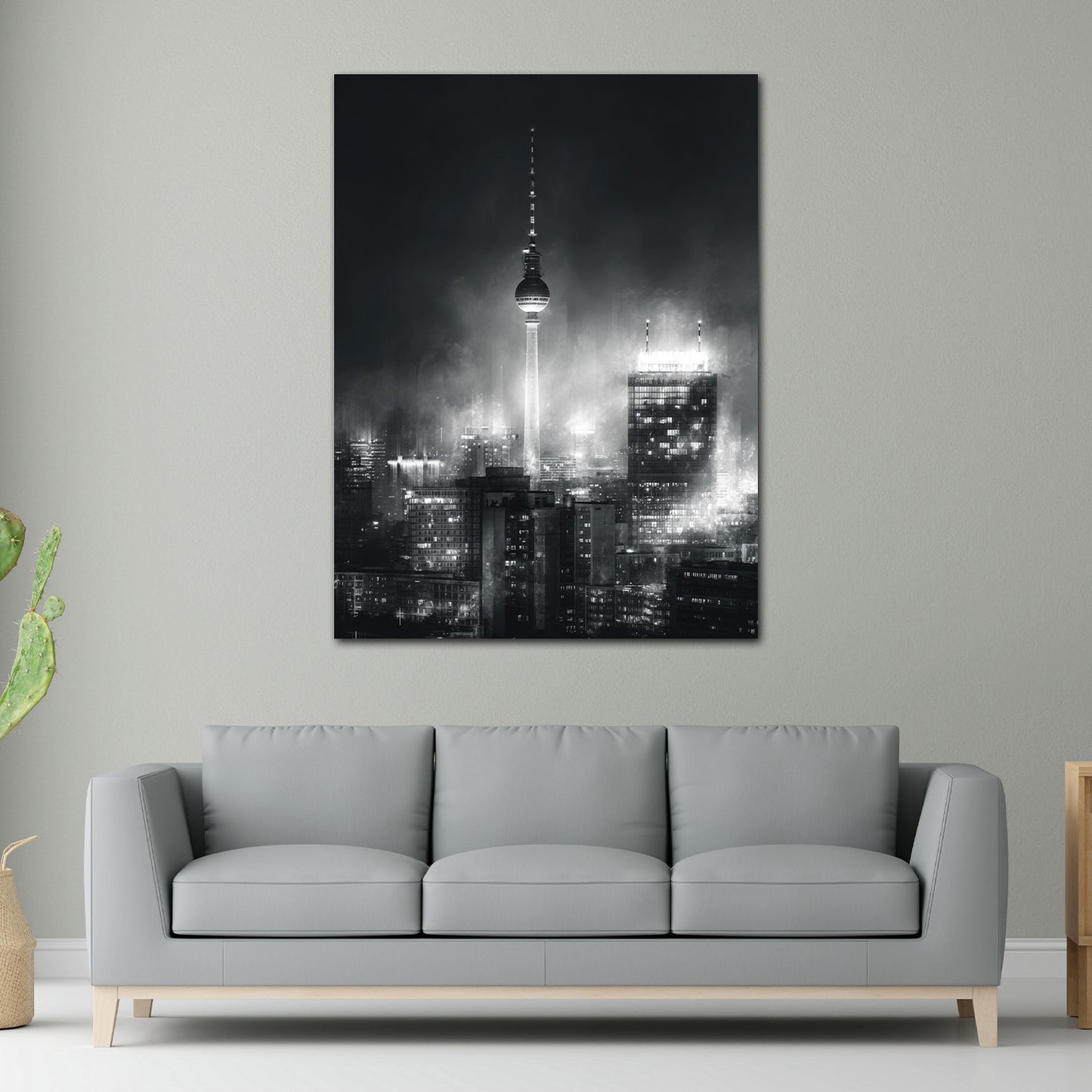 Berlin Stadtansicht Fernsehturm bei Nacht Wandbild