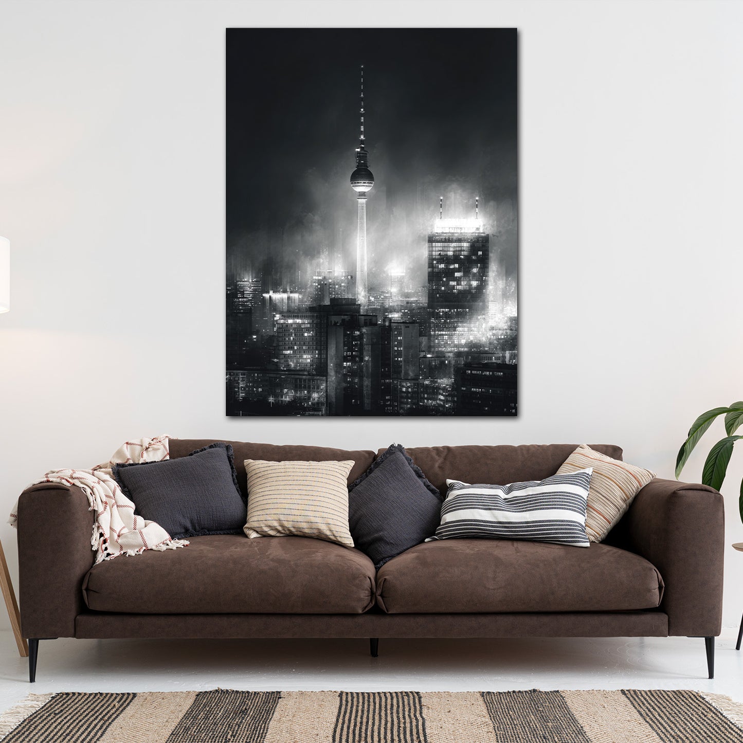 Berlin Stadtansicht Fernsehturm bei Nacht Wandbild