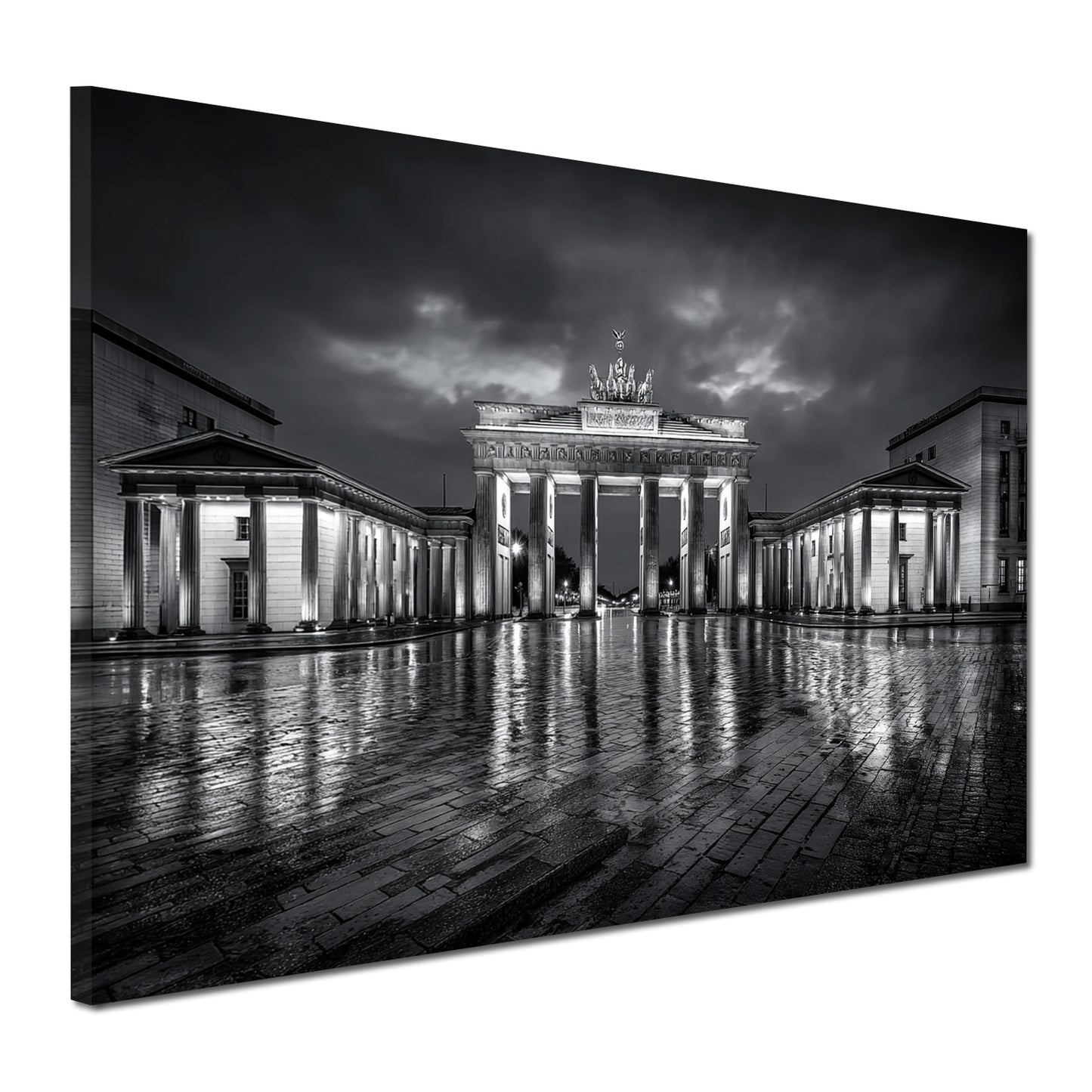 Berlin Wahrzeichen bei Regen Brandenburger Tor Wandbild