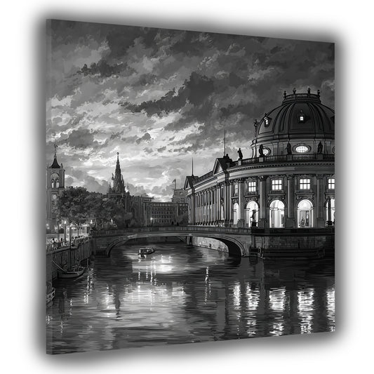 Berliner Museumsinsel Abendstimmung historische Architektur Wandbild