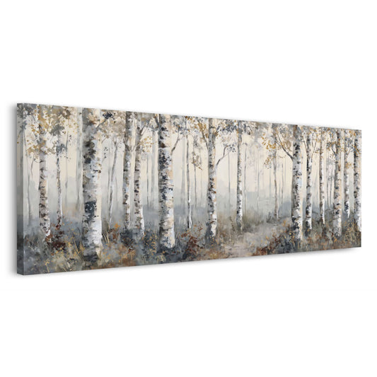 Birken Waldlandschaft helle Baumstämme sanfte Natur Wandbild