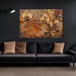 Blumen Gold Malerei warm im modernen Stil Wandbild