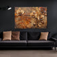 Orchideen Panorama-Wandbild über dem Sofa im Wohnzimmer