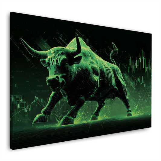 Börsenbulle Trading Chart Wachstum Erfolg Investment Wandbild