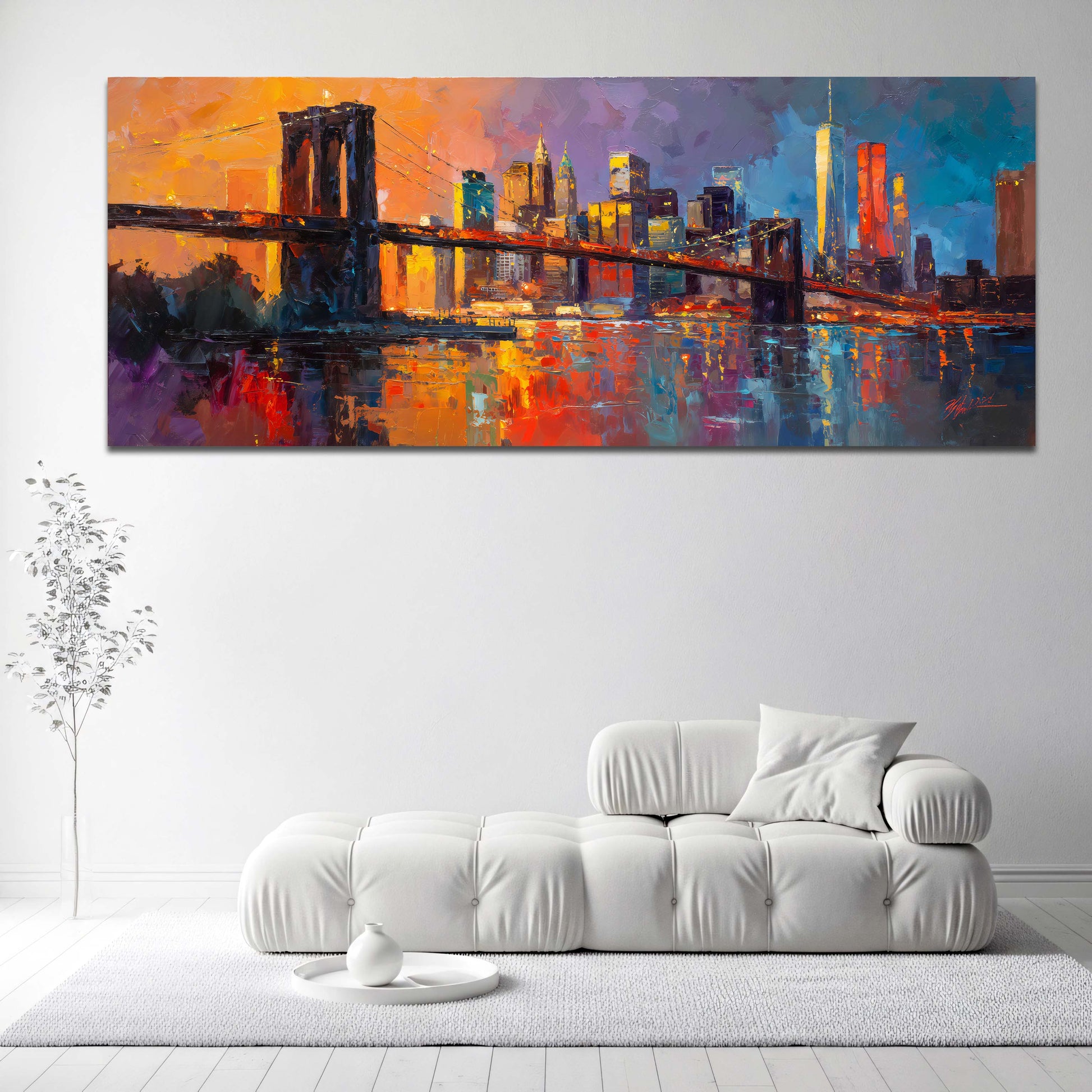 Brooklyn Bridge Panorama New York Wandbild
