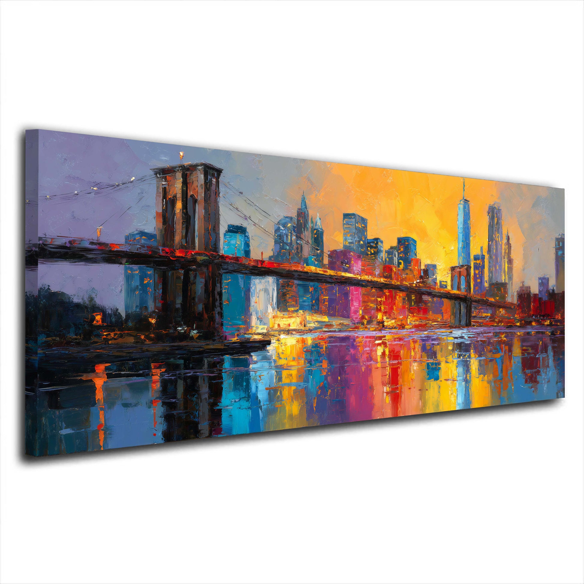 Brooklyn Bridge Skyline bunt Panorama Wandbild