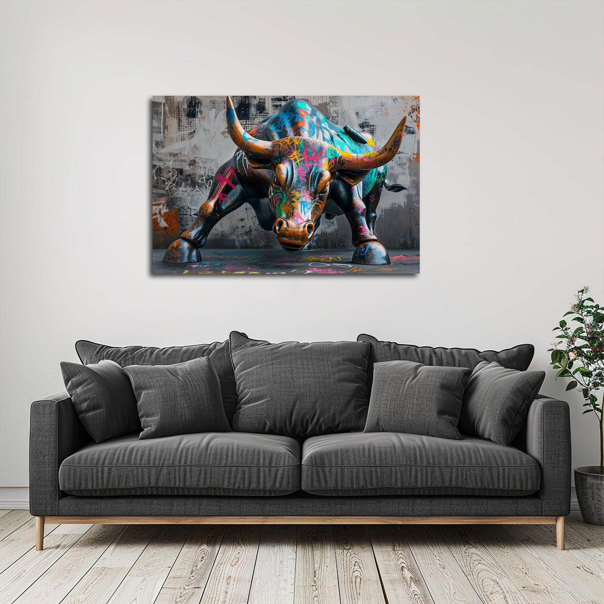 Graffiti Bulle Wandbild als Blickfang im modernen Büro
