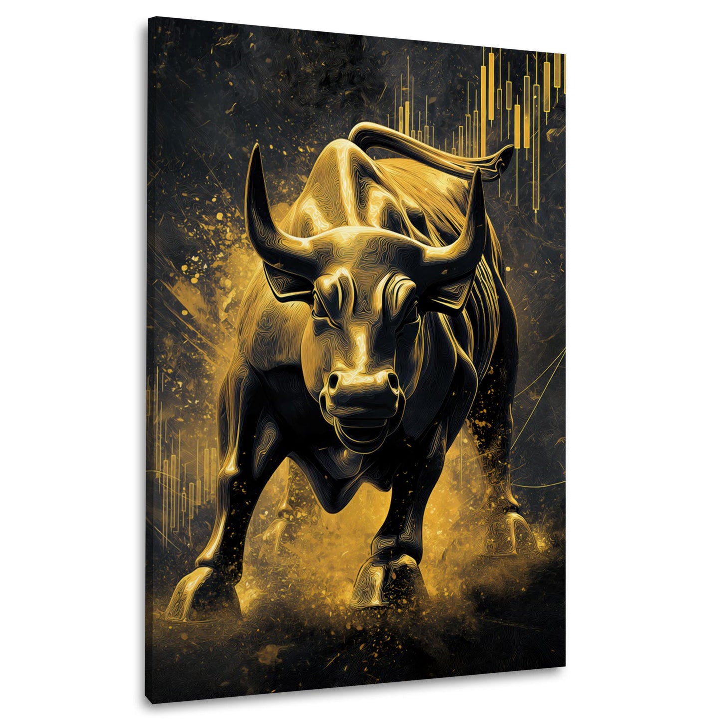 Bulle in Gold Aktienmarkt Wachstum Business Power Wandbild
