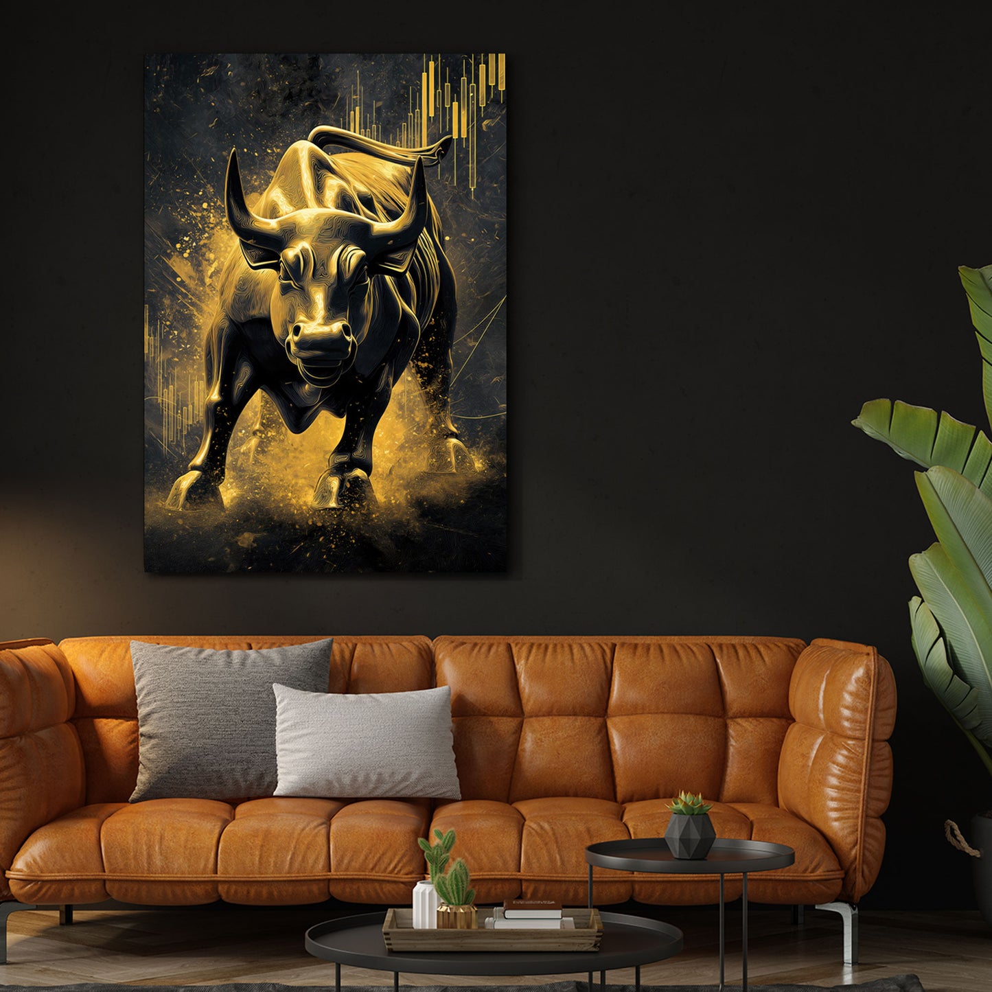 Bulle in Gold Aktienmarkt Wachstum Business Power Wandbild