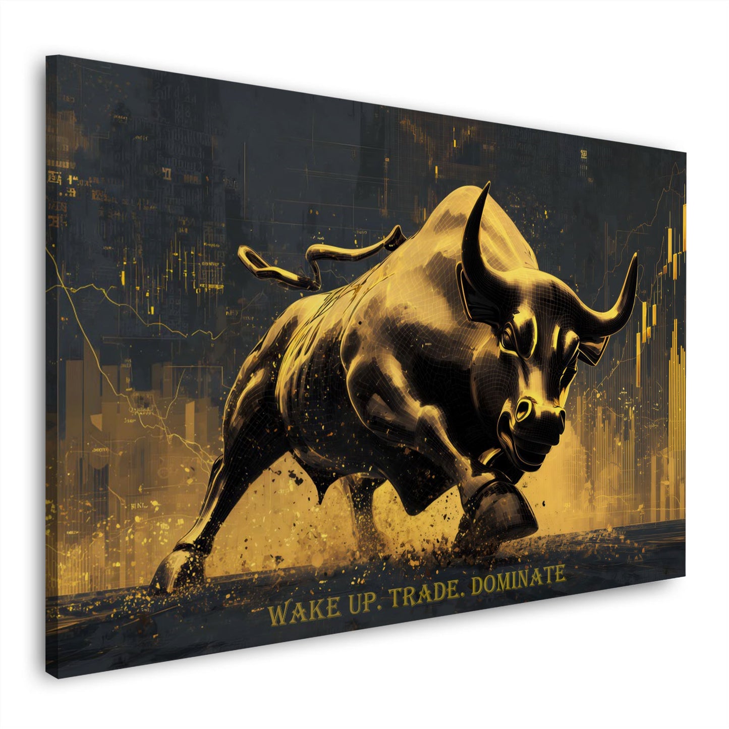 Bulle in Gold Finanzen Power Erfolg Trade dominate Wandbild