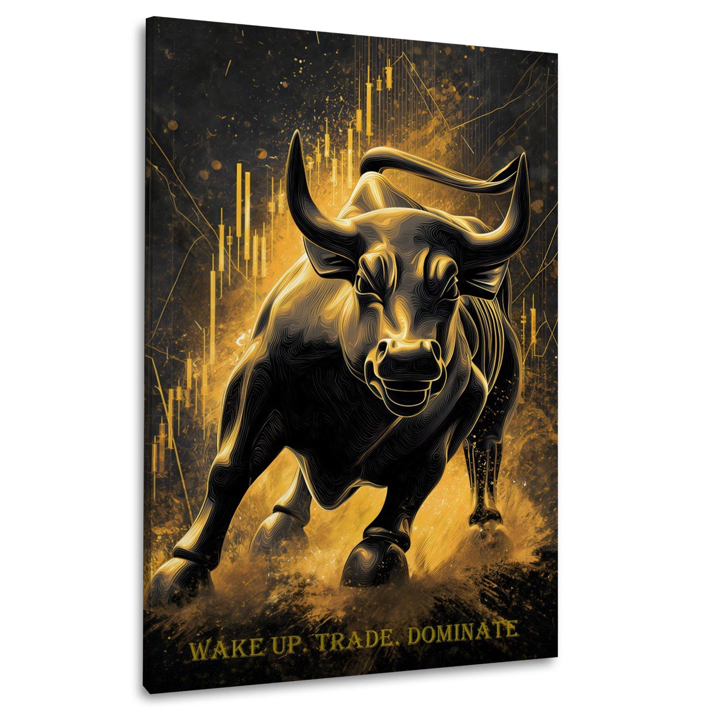Bulle in Gold Finanzen und Trading mit Dominanz Erfolg Wandbild