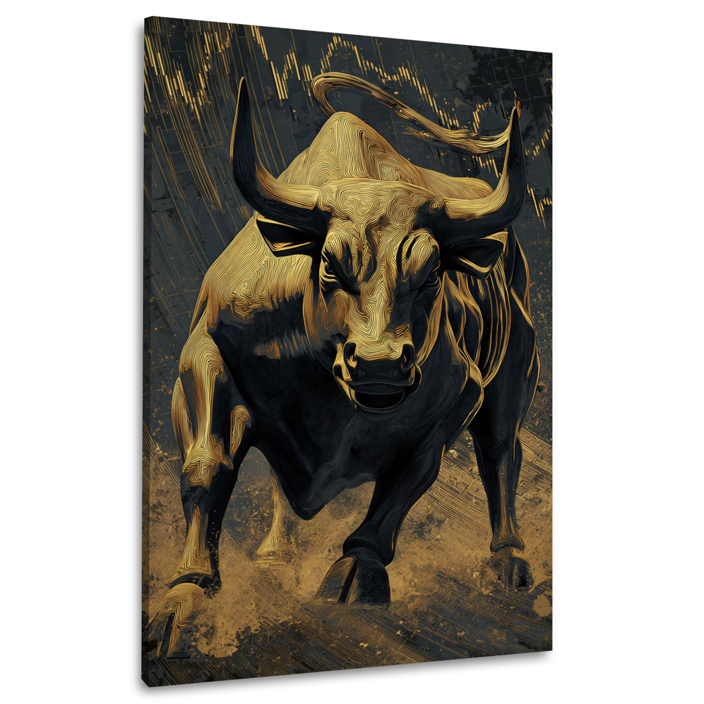 Bulle in Gold für Aktienmarkt und Wachstum Wandbild