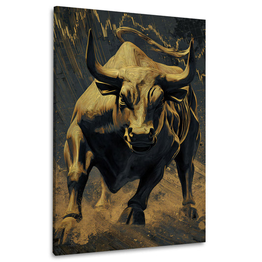 Bulle in Gold für Aktienmarkt und Wachstum Wandbild
