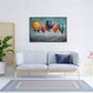 Ballon Wandbild als Blickfang im hellen Wohnraum