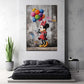 Pop Art Comic Maus Gaffiti mit Ballons Wandbild