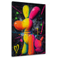 Bunter Hund Ballonfigur abstrakt Splash Design Wandbild