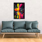 Bunter Hund Ballonfigur abstrakt Splash Design Wandbild