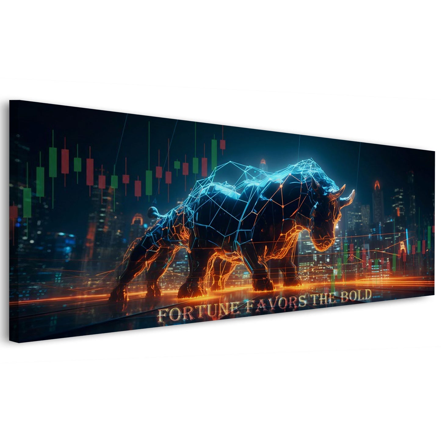 Business Geld und Erfolg Bullenmarkt Kerzencharts Wandbild