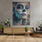 Calavera Make-up Mexiko Farben Gesicht Wandbild
