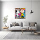 Detailansicht Comic Wandbild mit Graffiti und Dream Big Schriftzug