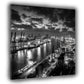 Containerhafen Hamburg schwarz weiß Kräne Schiffe Elbe Wandbild