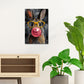 Cooler Hase mit auffälliger Brille und Kaugummiblase Wandbild