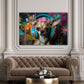 Buntes Hunde-Wandbild im Graffiti-Stil im Kinderzimmer