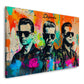Depeche Mode Pop Art Männer Porträt mit Rose Wandbild