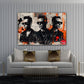 Depeche Stil Männer Porträt schwarz orange Wandbild