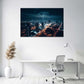 Dubai Burj Khalifa Stadt bei Nacht Wandbild