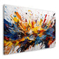 Dynamisches Farbspiel Pop Art auf Weiß Wandbild