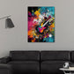 E-Gitarre im bunten Graffiti Street Art Stil Wandbild