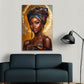 Edle Afrikanerin mit traditionellem Kopfschmuck und Schmuck Wandbild