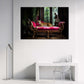 Edler Leopard im Luxus Interieur Stilvolle Wohnkunst Wandbild