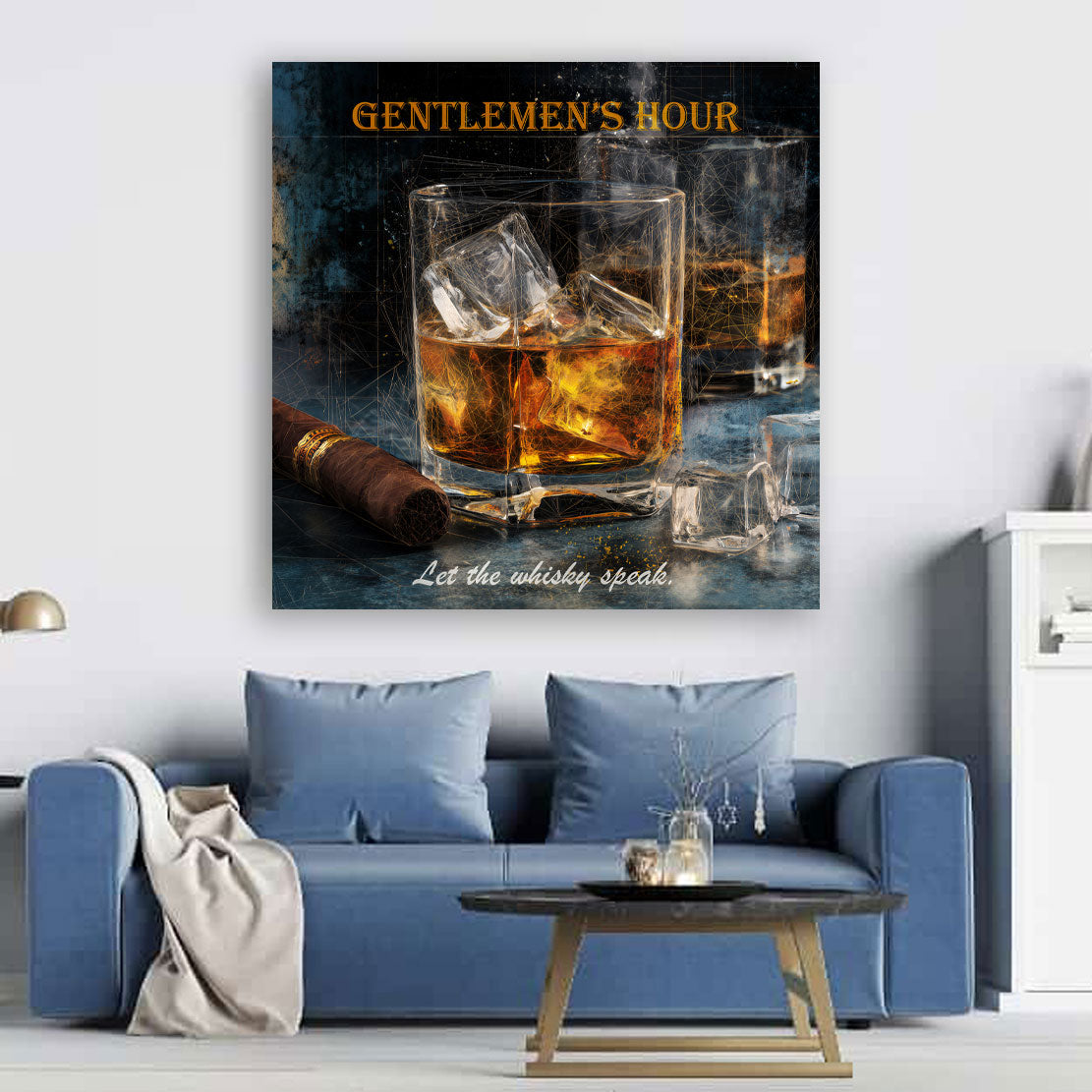 Edler Whisky Lifestyle Männerabend Wandbild