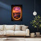 Paris Wandbild über dem Sofa im Wohnzimmer