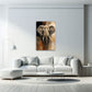 Elefant Wandbild über dem Sofa im Wohnzimmer