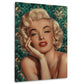 Elegante Marilyn roter Lippenstift Vintage Style Wandbild