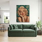 Elegante Marilyn roter Lippenstift Vintage Style Wandbild