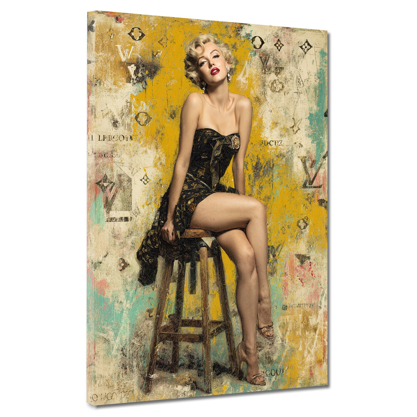 Elegante Retro Marilyn Kunstwerk Wandbild
