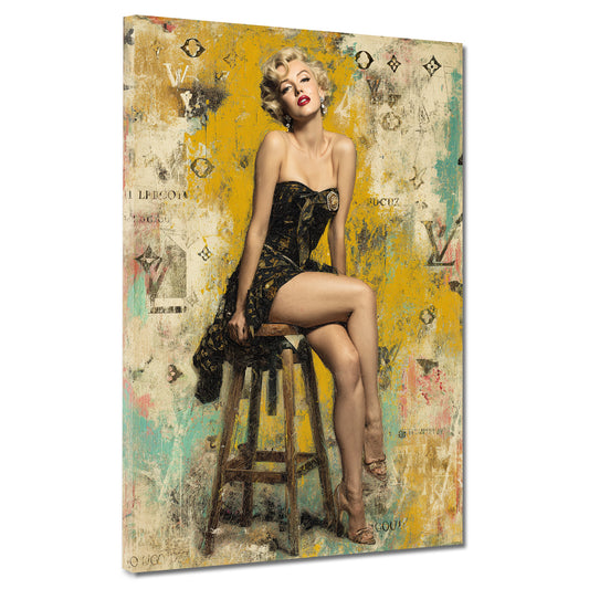 Elegante Retro Marilyn Kunstwerk Wandbild
