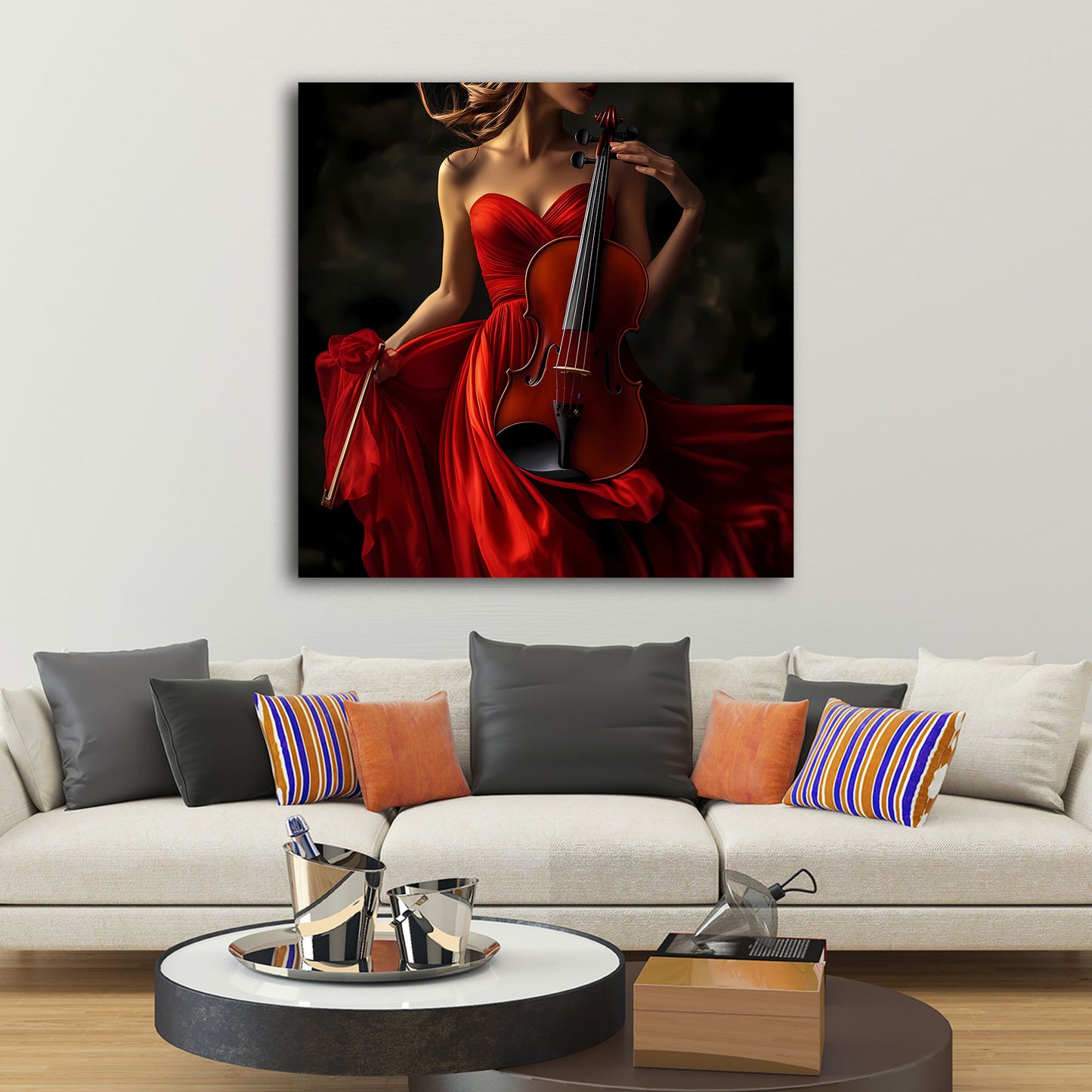 Elegante Violine Musik und Weiblichkeit Wandbild