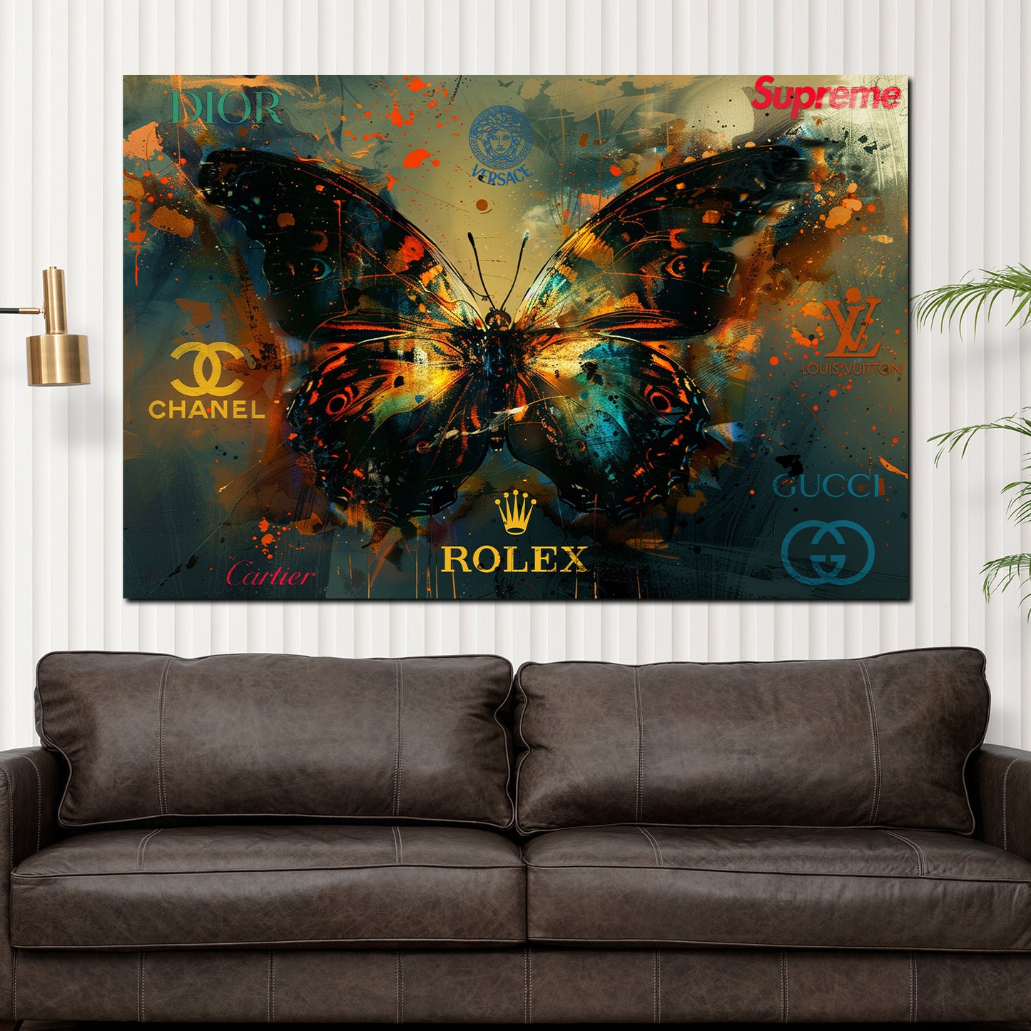 Eleganter Schmetterling bunter Lifestyle Wandbild