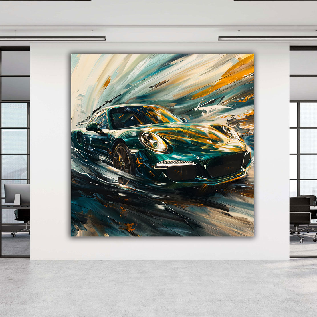 Expressives Auto mit Energie und Stil Wandbild