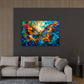 Detailansicht Schmetterling Wandbild mit pastosem Farbauftrag und Mosaikstruktur