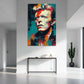 Farbenstarke Bowie Darstellung Retro Stil Wandbild