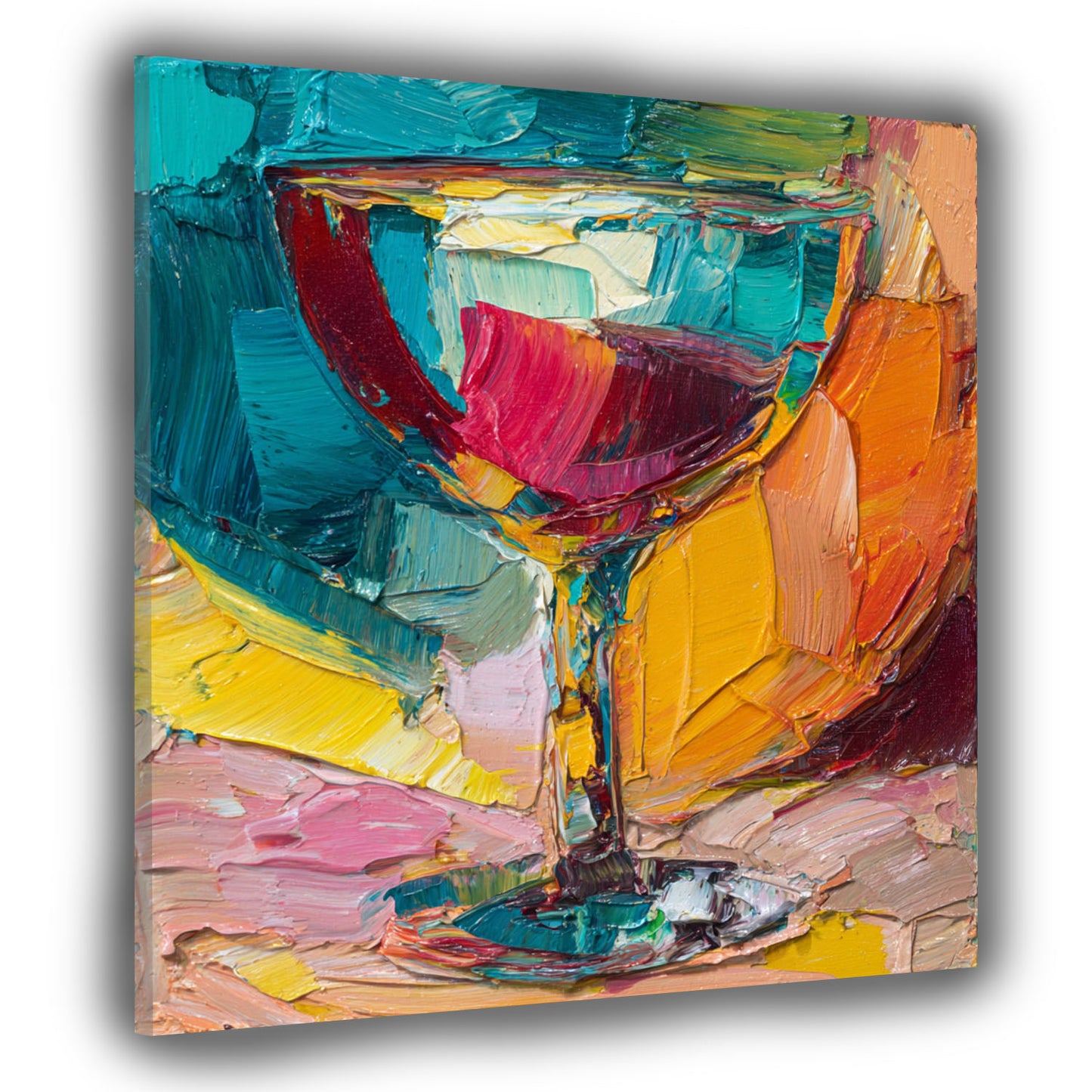 Farbexplosion Glas Ölstruktur Moderne Kunst Wandbild